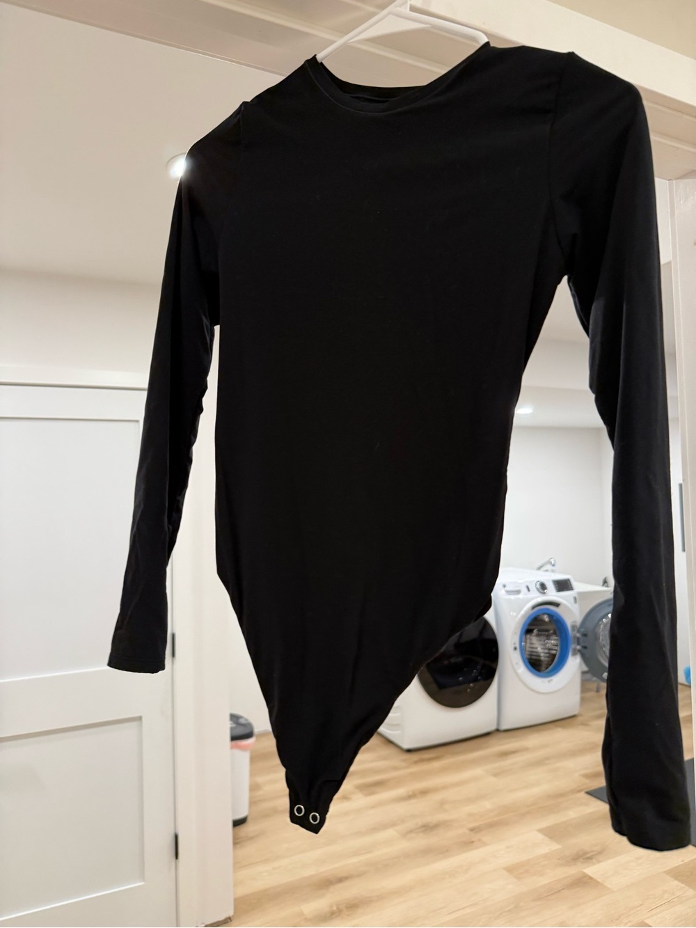 Auden Black Long-Sleeve Crewneck Bodysuit